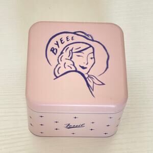Fossil Cowgirl Watch Presentation Tin Empty Tin Box With Bag